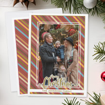 Foto Moderna e Colorida de Natal da Família Feliz