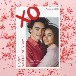 Cartão De Festividades Foto Moderna Feliz Aniversário do Dia XO dos Namor