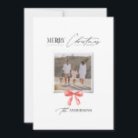 Cartão De Festividades Foto multiarco vermelho tradicional e elegante<br><div class="desc">O moderno e moderno e tradicional arco vermelho com vários scripts e a tipografia serif Cartão de Natal Feliz.</div>