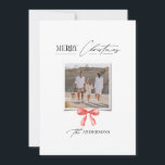 Cartão De Festividades Foto multiarco vermelho tradicional e elegante<br><div class="desc">O moderno e moderno e tradicional arco vermelho com vários scripts e a tipografia serif Cartão de Natal Feliz.</div>