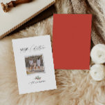 Cartão De Festividades Foto multiarco vermelho tradicional e elegante<br><div class="desc">O moderno e moderno e tradicional arco vermelho com vários scripts e a tipografia serif Cartão de Natal Feliz.</div>