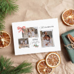 Cartão De Festividades Foto multiarco vermelho tradicional e elegante<br><div class="desc">O moderno e moderno e tradicional arco vermelho com vários scripts e a tipografia serif Cartão de Natal Feliz.</div>