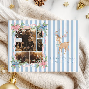 Cartão De Festividades Foto Natal Família Cana de Açúcar Pastel