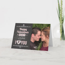 Cartão De Festividades Foto/nome personalizado do Namorados de quadro cha