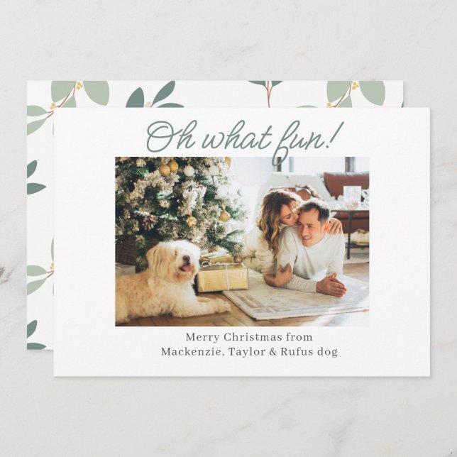 Cartão De Festividades Foto: Oh, Que Natal Divertido (Frente/Verso)