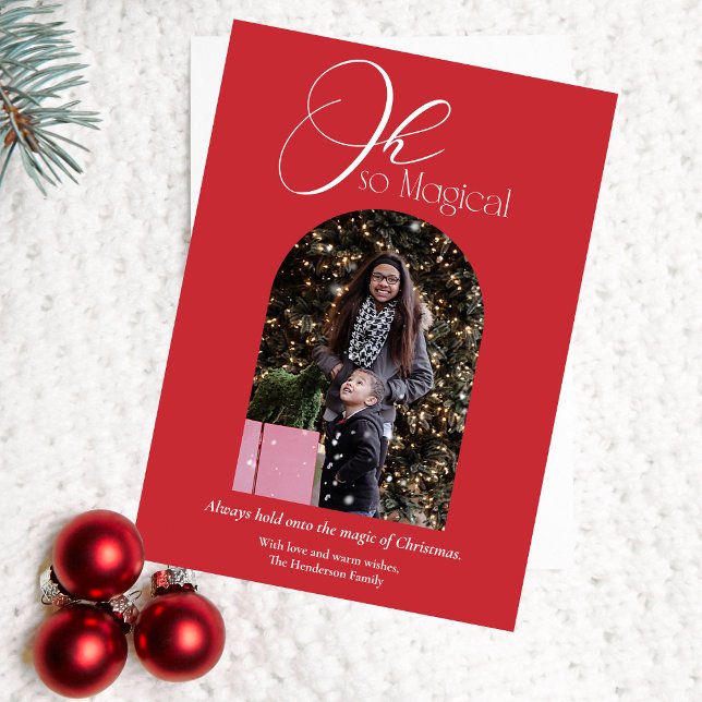 Cartão De Festividades Foto Oh Tão Magia Natal (Criador carregado)