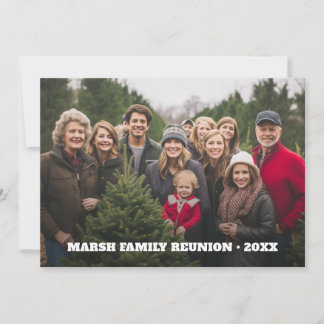 Cartão De Festividades Foto Panorâmica de Reunião de Família com Tipo