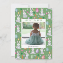 Foto Personalizada Coelho Verde da Páscoa Verde