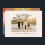 Cartão De Festividades Foto Personalizada Colorida Abstrata Única Feliz<br><div class="desc">Deseje Feliz Feriado aos seus amigos e familiares com esses belos cartões que apresentam sua foto favorita e um lindo design abstrato colorido no verso.</div>