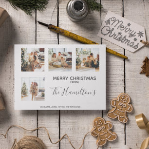 Cartão De Festividades Foto personalizada da árvore de Natal 4