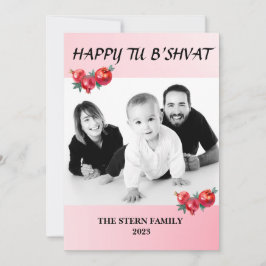 Cartão De Festividades Foto Personalizada da Família Feliz Tu B'Shevat