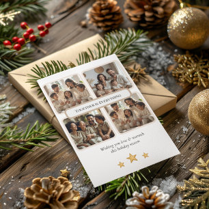 Cartão De Festividades Foto Personalizada da Família – Juntos é Tudo