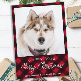 Cartão De Festividades Foto personalizada de cão de estimação Feliz Xadre