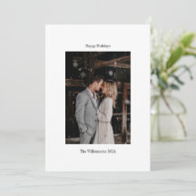 Foto personalizada de casamento elegante branco mi