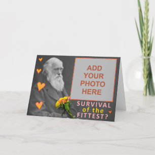 Cartão De Festividades Foto personalizada de Charles Darwin, Dia de os na
