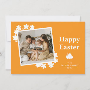 Cartão De Festividades Foto personalizada de família minimalista de Pásco