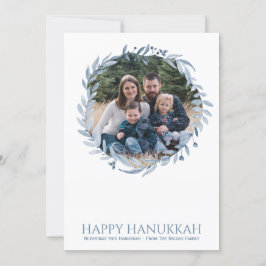 Cartão De Festividades Foto personalizada de Feriado Feliz Hanukkah