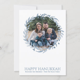 Cartão De Festividades Foto personalizada de Feriado Feliz Hanukkah