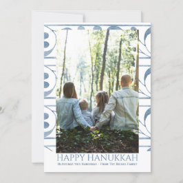 Cartão De Festividades Foto Personalizada de Férias Feliz Hanukkah