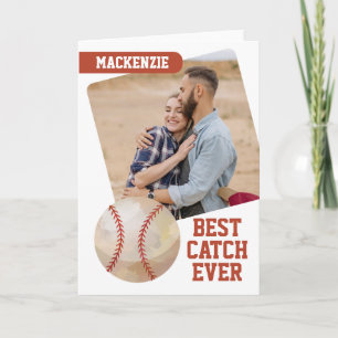 Cartão De Festividades Foto personalizada de melhor captura de beisebol