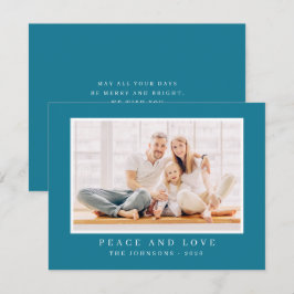 Cartão De Festividades Foto personalizada de Natal simples moderna