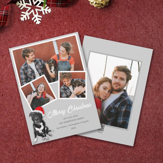 Cartão De Festividades Foto personalizada de Natal Staffordshire Bull Ter (Criador carregado)