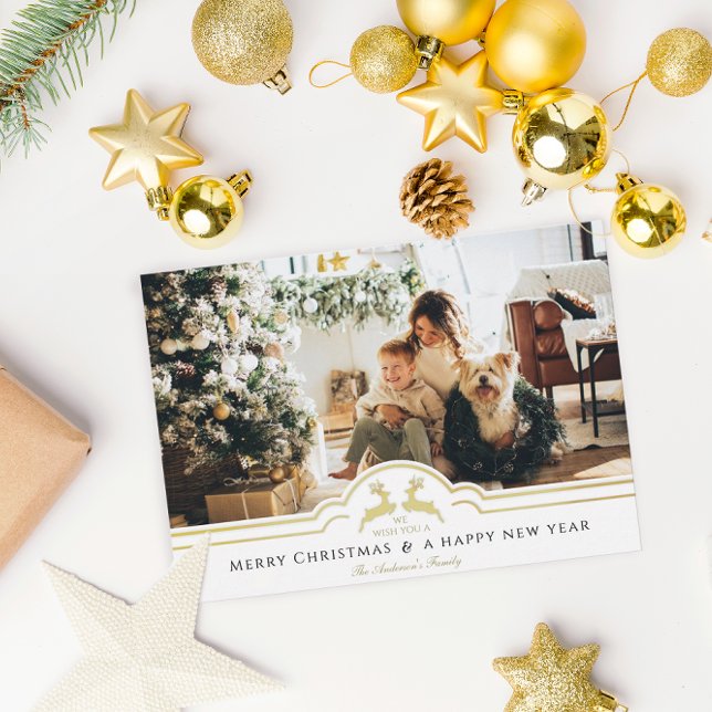 Cartão De Festividades Foto Personalizada de Quadro de Natal Bonito (Criador carregado)