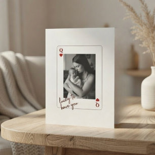 Cartão De Festividades Foto personalizada do Dia das Mães