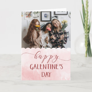 Cartão De Festividades Foto personalizada do dia feliz de Galentine
