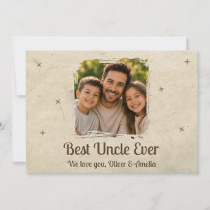 Cartão De Festividades Foto Personalizada do Melhor Tio de Todos