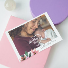 Cartão De Festividades Foto Personalizada Festa Primeiro Feliz Dia das Mã