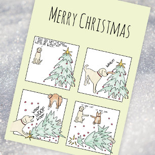 Cartão De Festividades Foto Personalizada Gato Cachorro Cartoon Natal Div