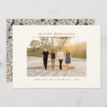 Cartão De Festividades Foto Personalizada Linda Cinza Botânica Elegante<br><div class="desc">Deseje aos seus amigos e família um Feliz feriado com estas belas cartas com a sua foto favorita e uma bela design de botânica nas cinzas.</div>