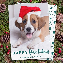 Cartão De Festividades Foto Personalizada Simples de Cachorro de Pet Feli