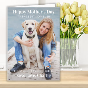 Cartão De Festividades Foto personalizada simples do Dia de as mães moder