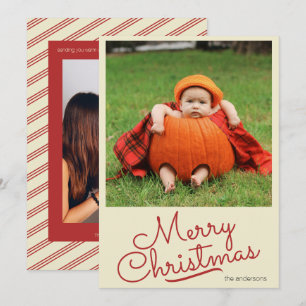 Cartão De Festividades Foto personalizada simples e retrorativa