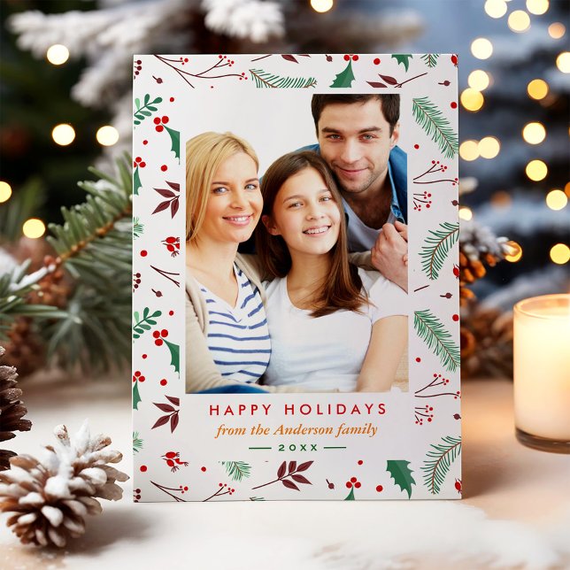 Cartão De Festividades Foto plana de Natal de Feliz Natal (Criador carregado)