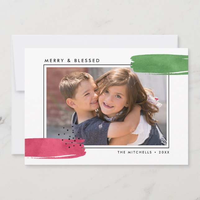 Cartão De Festividades Foto religiosa Abstrato Colorida (Frente)