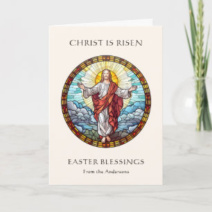 Cartão De Festividades Foto Religiosa Católica Jesus Bênçãos de Páscoa