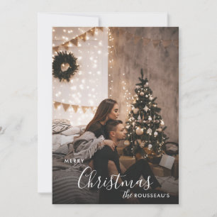 Cartão De Festividades Foto Romântica de Natal Aconchegante das Festas de