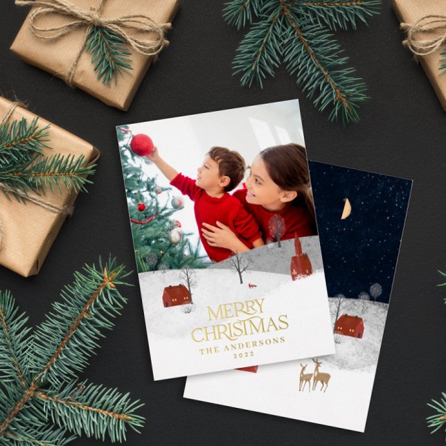 Cartão De Festividades Foto russa tradicional 1 de inverno Feliz Natal (Criador carregado)