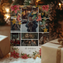 Foto Rustic Stockand Poinsettias Christmas