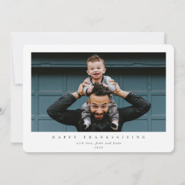 Cartão De Festividades Foto simples do Solteiro moderno Feliz Dia de Ação