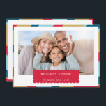 Cartão De Festividades FOTO SIMPLES, ouro vermelho geométrico mínimo mode<br><div class="desc">por kat massard >> WWW.SIMPLYSWEETPAPERIE.COM<<< An elegant card design featuring quote that you can change yourself! White geometric border on the backside, giving you the opportunity to handwrite a personal message or place a full portrait photo. NOTE >> Entre em contato comigo kat@simplysweetpaperie.com se precisar de ajuda para redimensionar perfeitamente...</div>