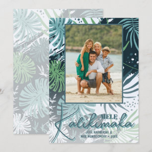 Cartão De Festividades Foto Tropical Mele Kalikimaka