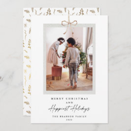 Cartão De Festividades Foto Única Feliz Natal Mais Feliz