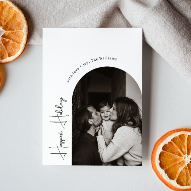 Cartão De Festividades Foto Vertical sobre Feriados Mais Felizes do Arch  (Criador carregado)