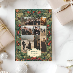 Cartão De Festividades Foto VRustic Festa de Natal Holly