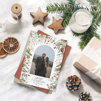 Fotoarco de cor aquática floral botânico do Natal 