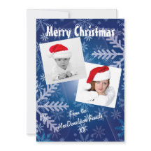 Fotografia azul com floco de neve feriado Natal